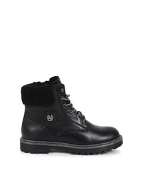 Bottines doublées polaire en cuir - Black