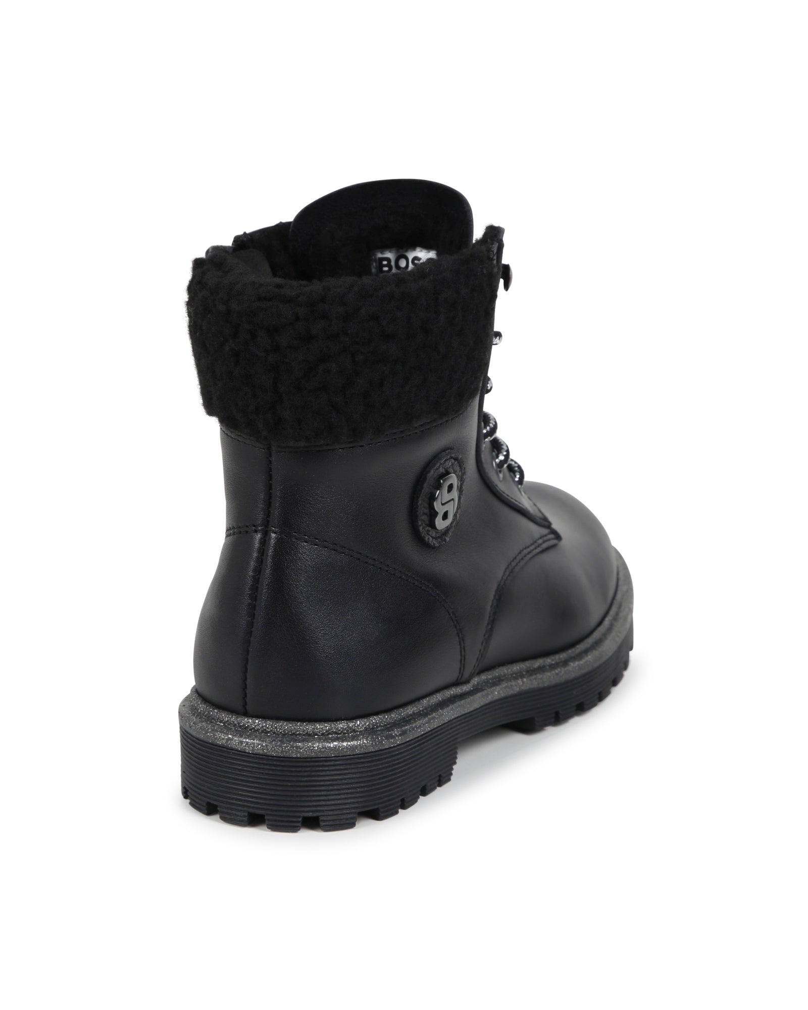 Bottines doublées polaire en cuir - Black