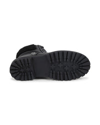 Bottines doublées polaire en cuir - Black