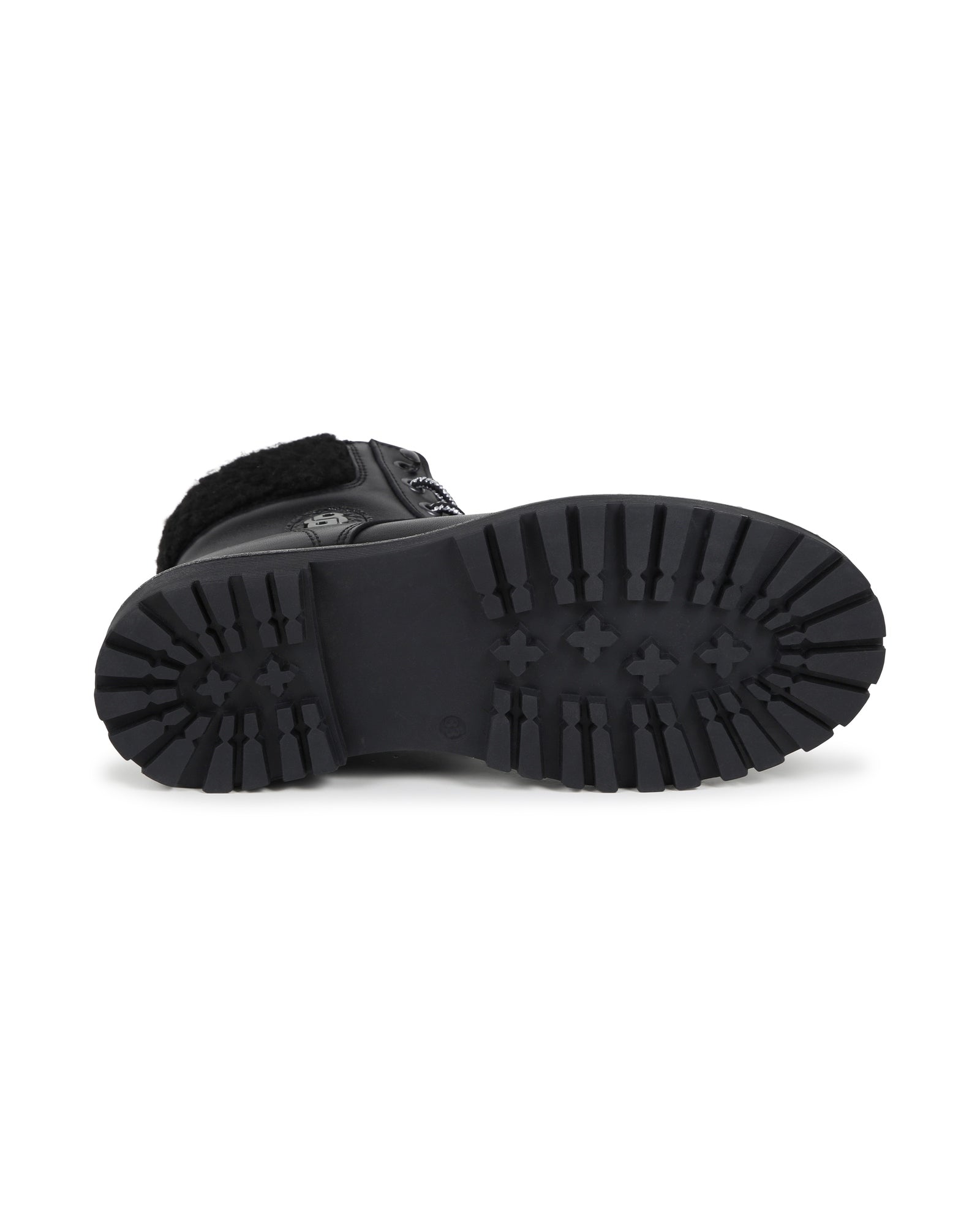 Bottines doublées polaire en cuir - Black
