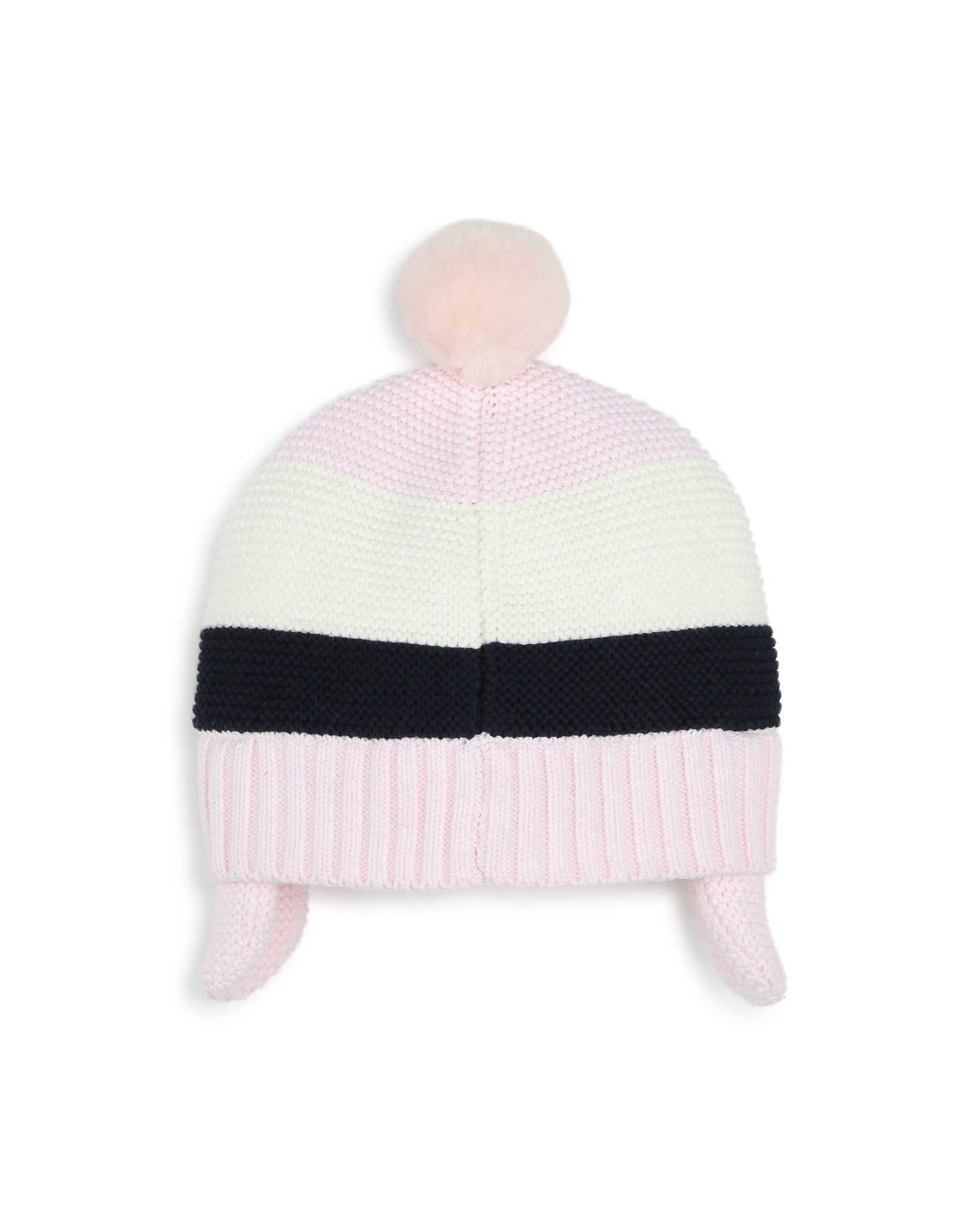 Bonnet à pompons en coton - Pink