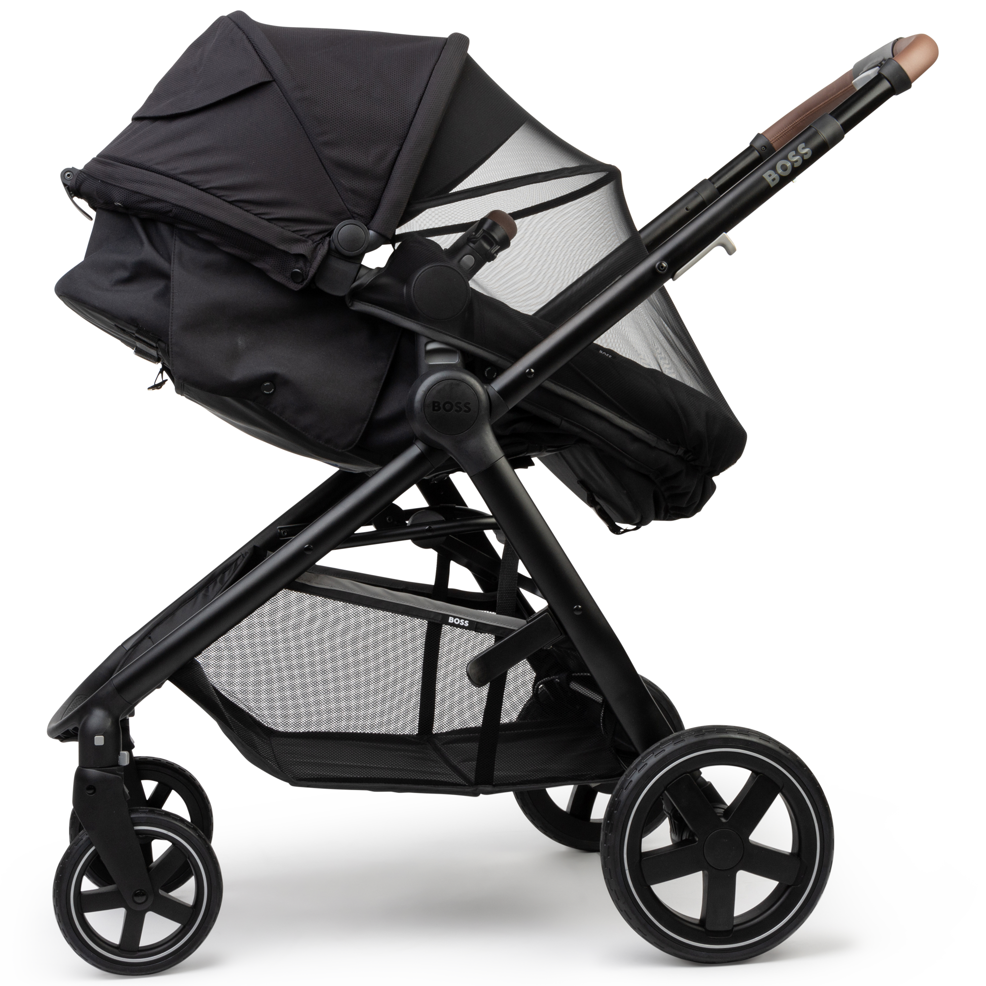 2 in 1 Compact Pushchair - Black