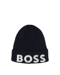 Bonnet à revers en coton - Bleu Cargo