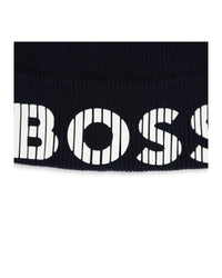 Bonnet à revers en coton - Bleu Cargo