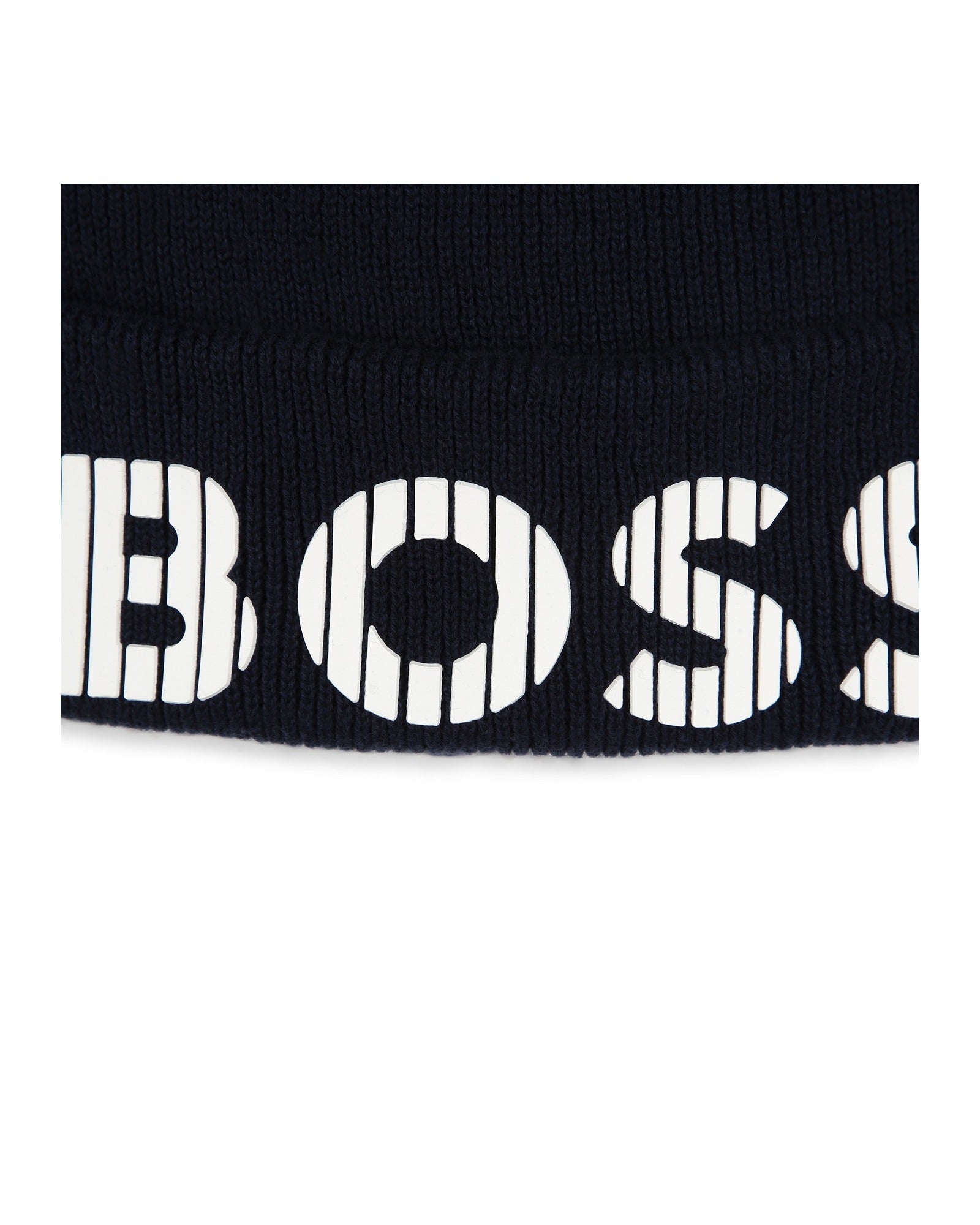 Bonnet à revers en coton - Bleu Cargo