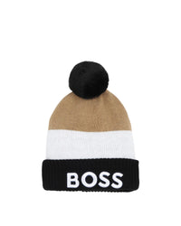 Bonnet à pompons en coton - Black