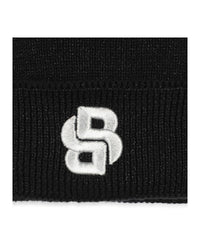 Bonnet à pompons en polaire - Black