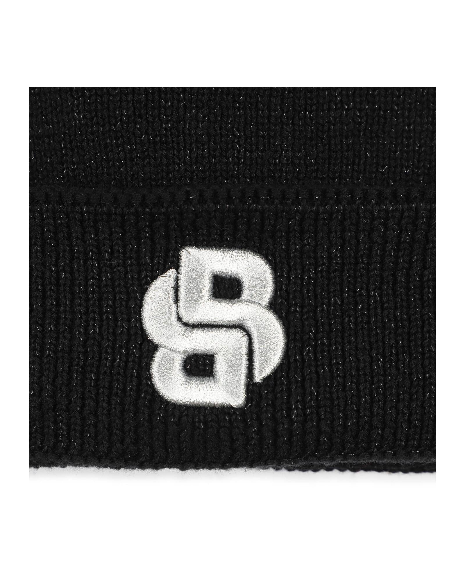 Bonnet à pompons en polaire - Black