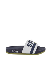 Mules avec logo - Blanc