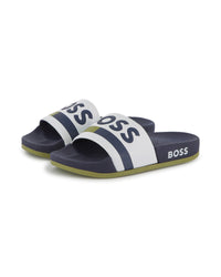 Mules avec logo - Blanc