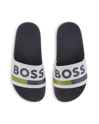 Mules avec logo - Blanc