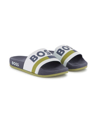 Mules avec logo - Blanc