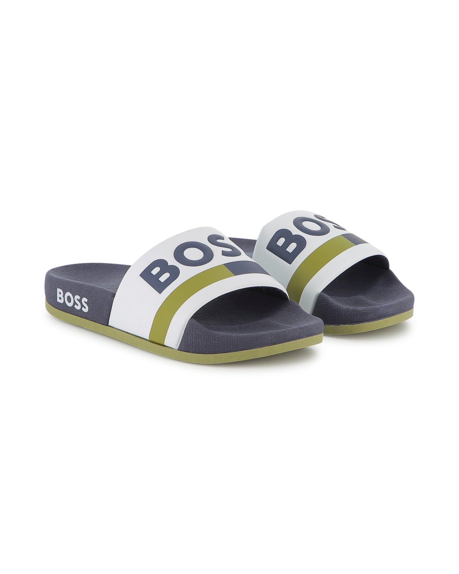 Mules avec logo - Blanc