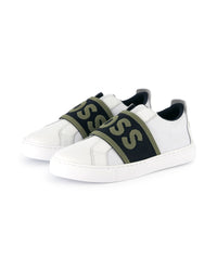 Sneakers avec logo en coton - Blanc