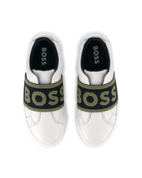 Sneakers avec logo en coton - Blanc