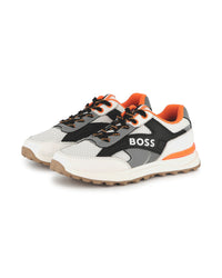 Sneakers with leather logo - Black