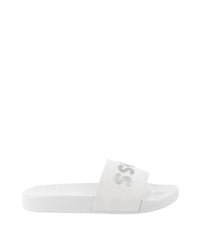 Mules with logo - White