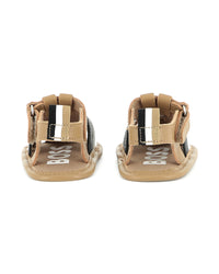 Sandals with leather logo - Cookie