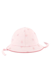 Chapeau à motif et cordon - Baby Pink
