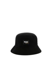 Bob avec logo en coton - Black