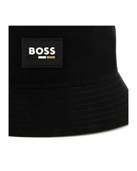 Bob avec logo en coton - Black