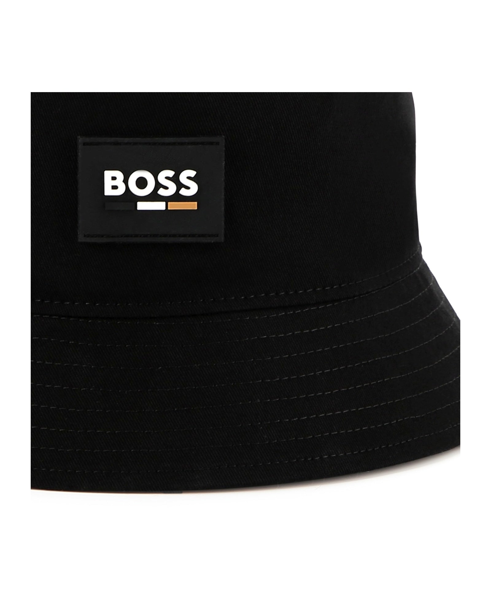 Bob avec logo en coton - Black