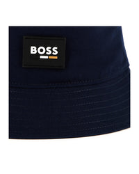 Bob avec logo en coton - Bleu Cargo