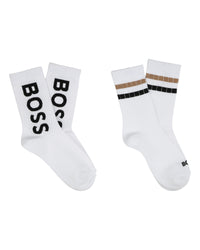 Lot de 2 paires de chaussettes en coton - Blanc