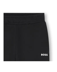 Cotton logo jogging trousers - Black