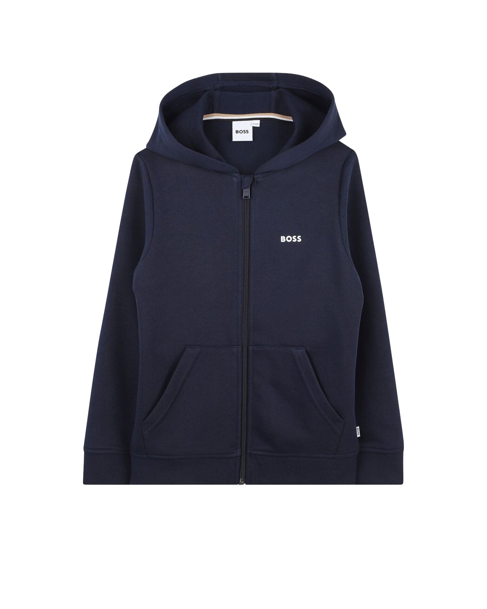 Cardigan à capuche avec logo en coton - Bleu Cargo
