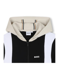 Cardigan jogging avec logo en coton - Black