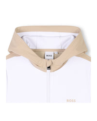 Cardigan à capuche avec logo - Blanc
