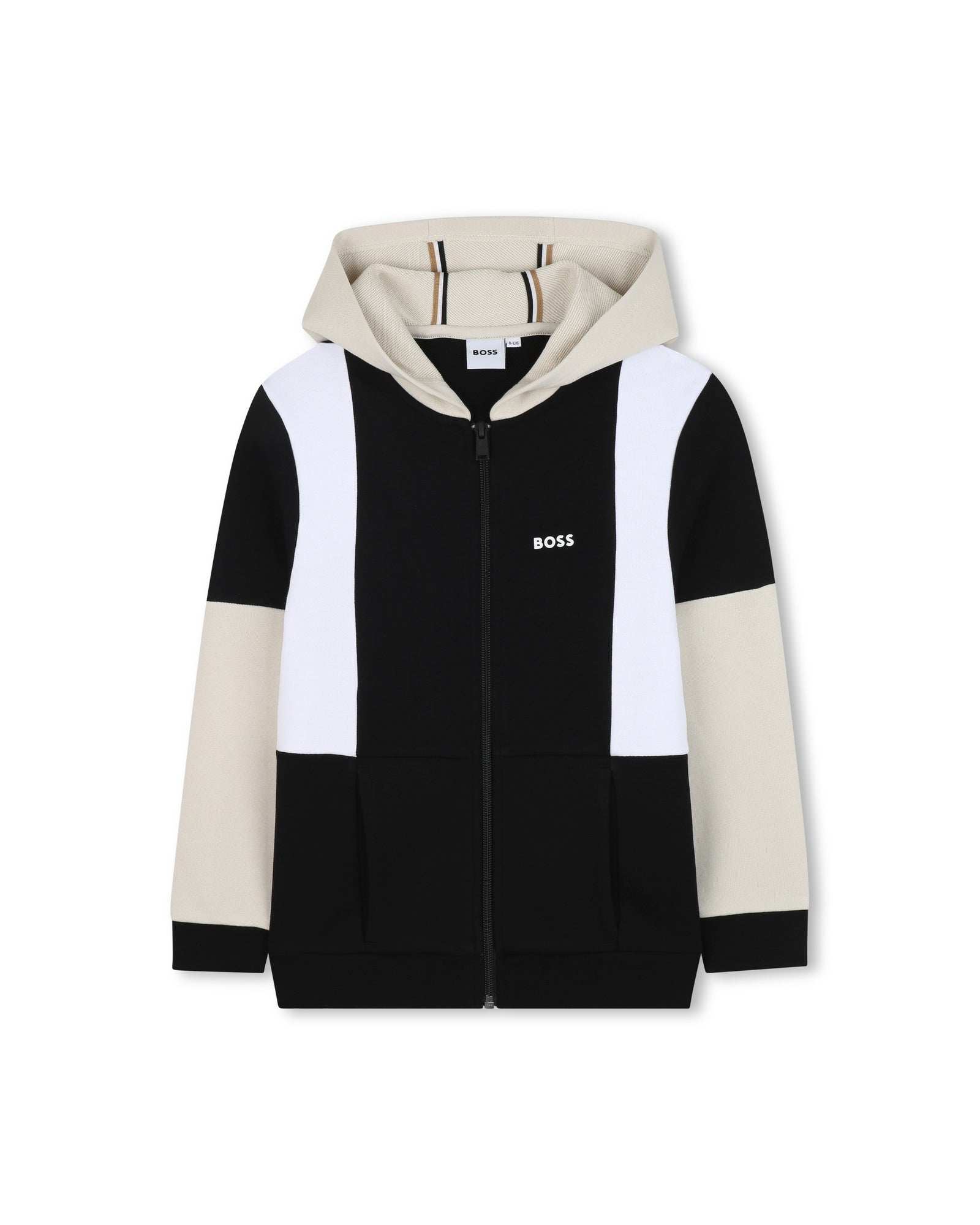Cardigan and trouser set with cotton logo - Black