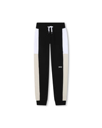 Cardigan and trouser set with cotton logo - Black