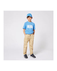 Cotton logo trousers - Sand