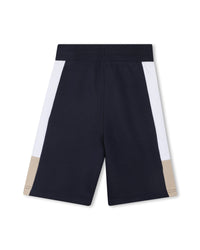 Bermuda avec logo en coton - Bleu Cargo