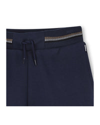 Bermuda shorts with cotton logo - Cargo Blue