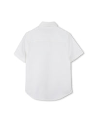 Chemise manches courtes avec logo en coton - Blanc