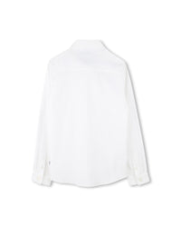 Chemise manches longues avec logo en coton - Blanc