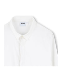 Chemise manches longues avec logo en coton - Blanc