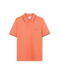 Polo manches courtes avec logo en coton - Mangue