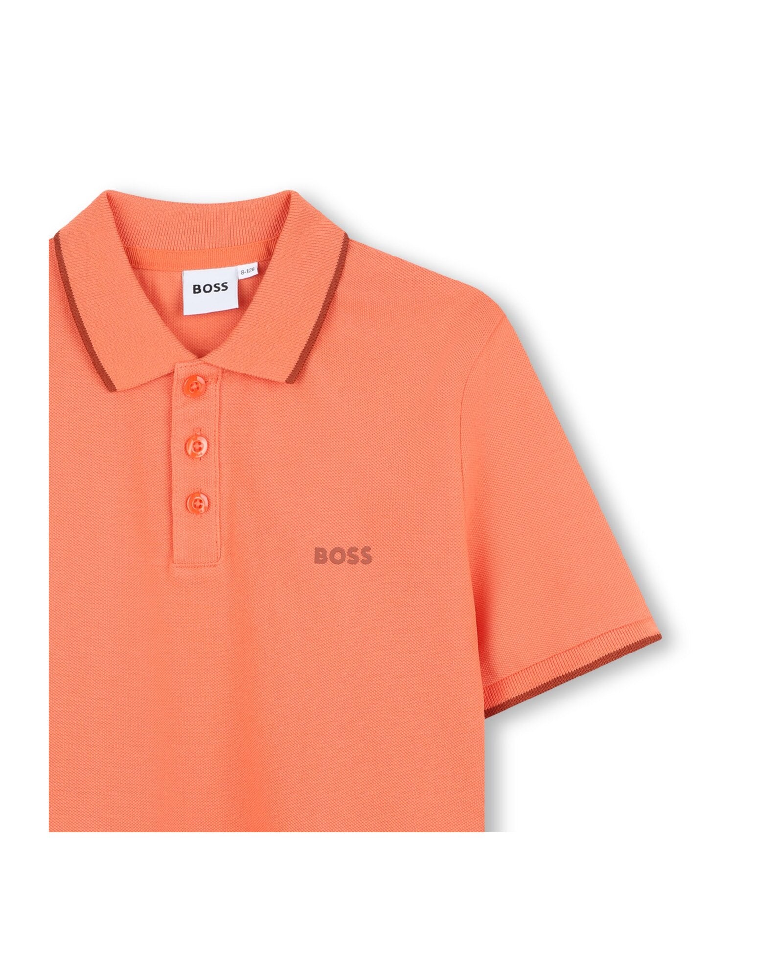 Polo manches courtes avec logo en coton - Mangue