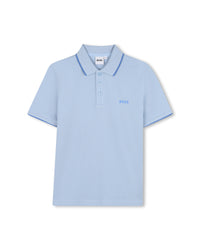 Polo manches courtes avec logo en coton - Persian Blue