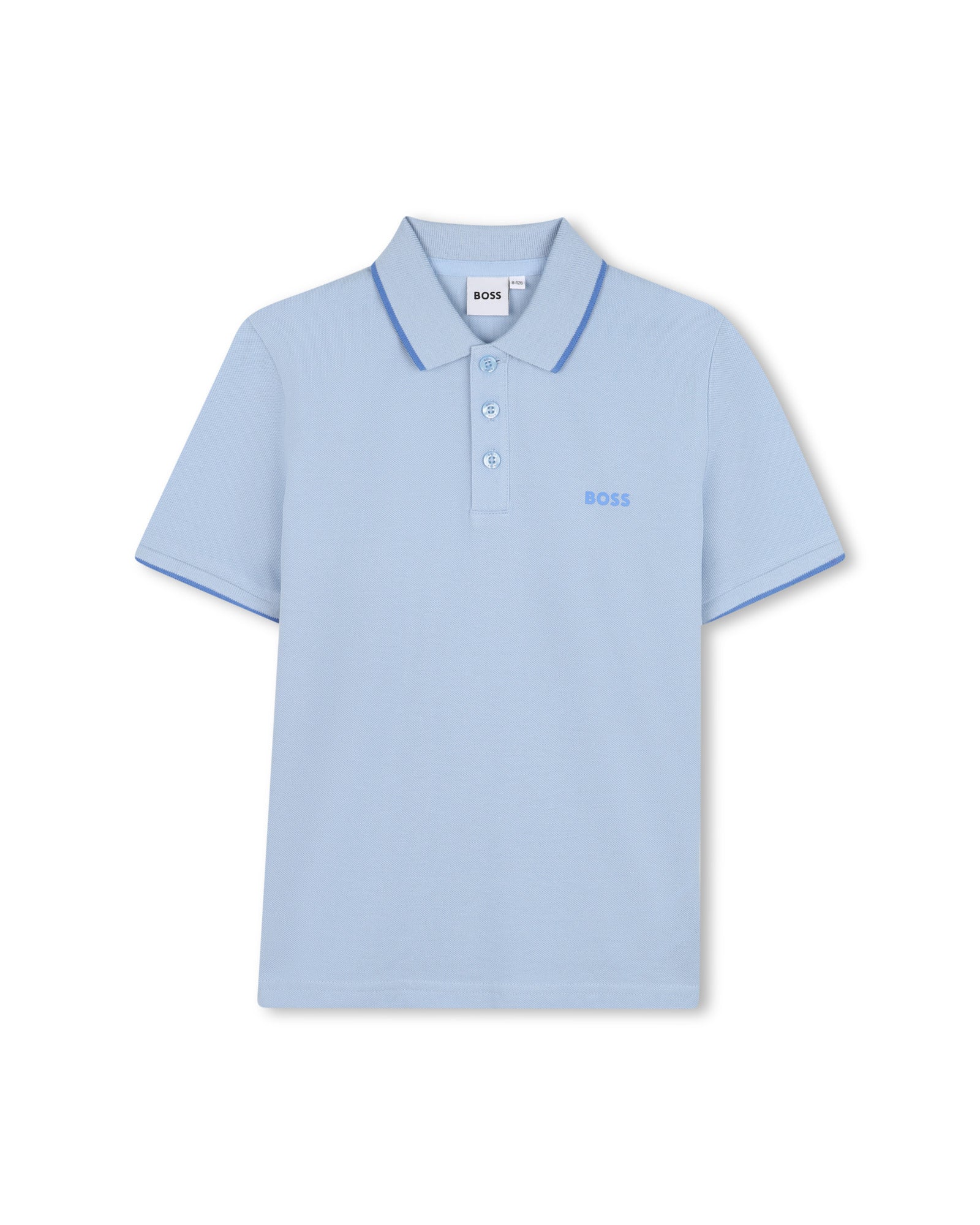 Polo manches courtes avec logo en coton - Persian Blue