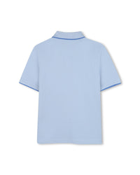 Polo manches courtes avec logo en coton - Persian Blue
