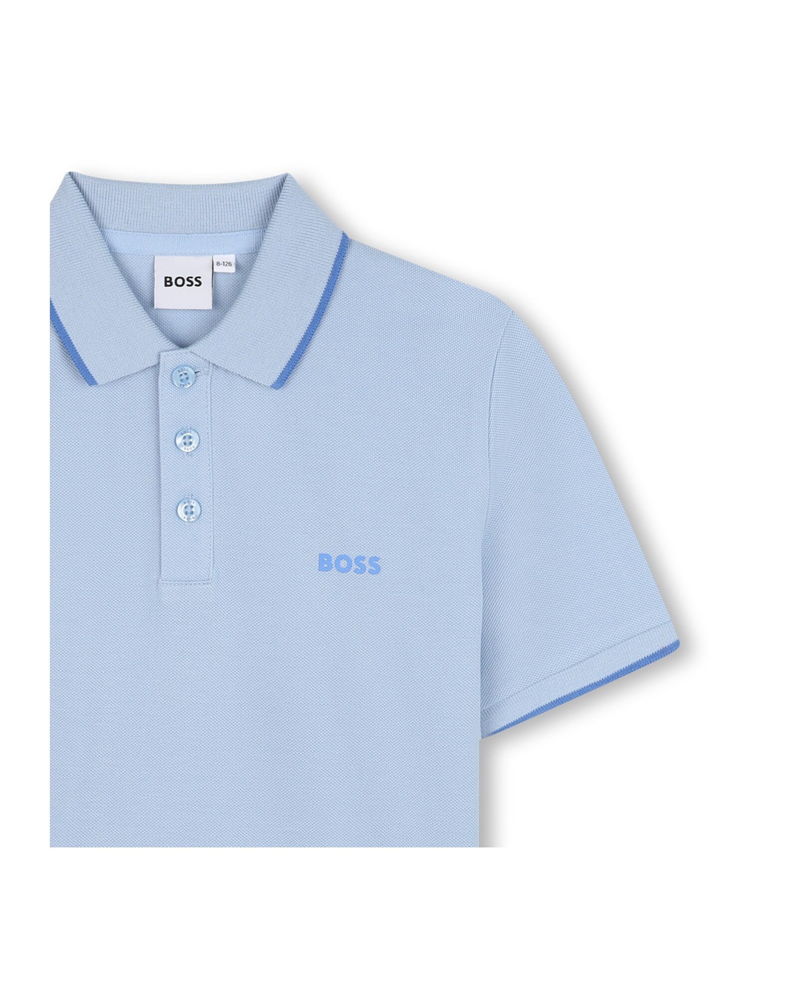 Polo manches courtes avec logo en coton - Persian Blue