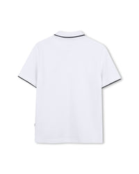 Polo manches courtes avec logo en coton - Blanc