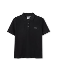 Polo manches courtes en coton - Black