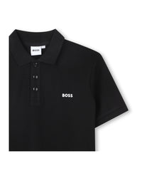 Polo manches courtes en coton - Black