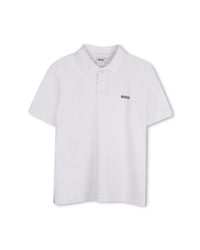 Polo manches courtes en coton - Blanc